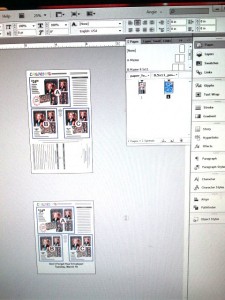 Screen Snap of the an Alternate Layout example in Indesign CS6