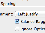 Screen snap of the Balance Ragged Lines option